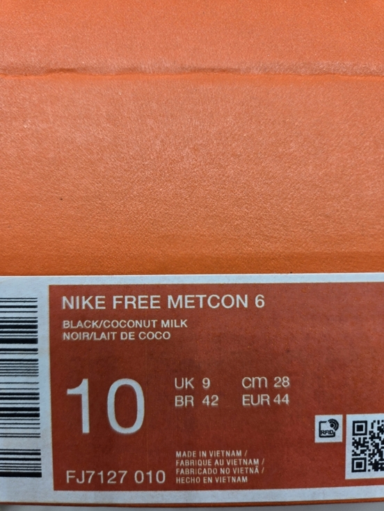 Nike Free Metcon 6 Black Gum Light Brown Men\'s Workout Shoes Size 10 New main image 4